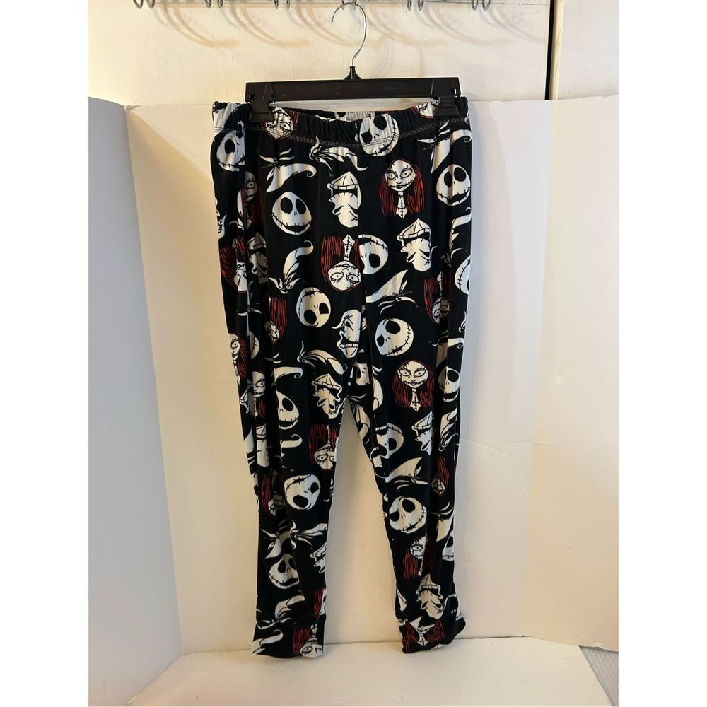 Nightmare before Christmas leggings medium M  8-10 sleepwear Jack Faces rn#76292